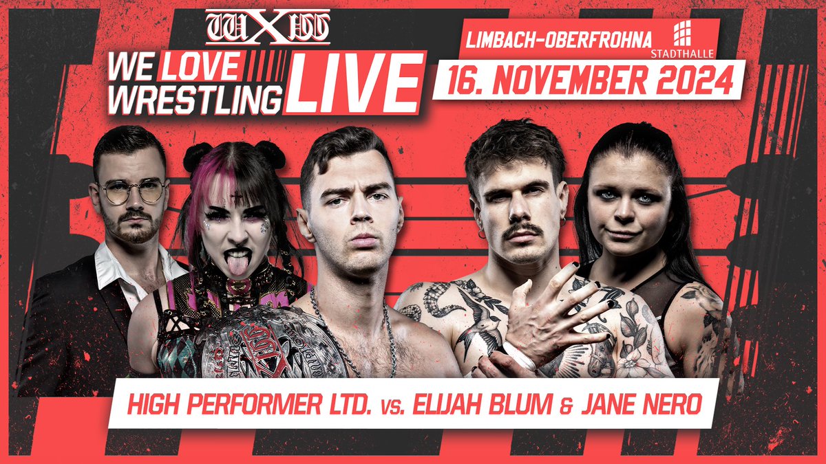 wXw Germany (@wxwgermany) on Twitter photo Heimspiel für Jane Nero bei wXw #WeLoveWrestling in Limbach-Oberfrohna
Dieses explosive Tag Team Match bekommt ihr bei wXw We Love Wrestling LIVE in Limbach-Oberfrohna. Jane Nero steigt nur unweit ihrer Heimat gemeinsam im Team mit Elijah Blum in den Ring. Sie treffen auf die Heimspiel für Jane Nero bei wXw #WeLoveWrestling in Limbach-Oberfrohna
Dieses explosive Tag Team Match bekommt ihr bei wXw We Love Wrestling LIVE in Limbach-Oberfrohna. Jane Nero steigt nur unweit ihrer Heimat gemeinsam im Team mit Elijah Blum in den Ring. Sie treffen auf die