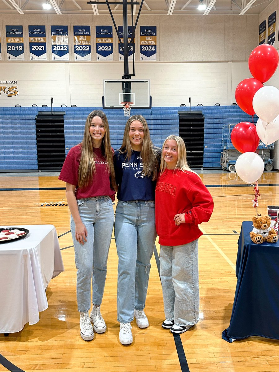 LL_Warriors_VB's tweet photo. A huge congrats to our 3 seniors on their college signings today! We are so proud of you all and can’t wait to watch you do big things at the next level. 

Once a warrior - always a warrior! We love you Jilly, Ava and Keri! 💙💙💙 https://t.co/MPWVwOCXmd
