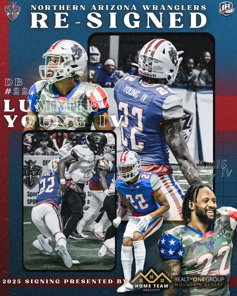 It’s pronounced, Lummy!🗣️ Welcome back, DB <a href="/YoungIV23/">Lummie Young IV</a> for 2025🏈 A great DB returns to NAZ for year 2🔥👀 Signing presented by Home Team Prescott!

📸Photos #BlushingCactusPhotography