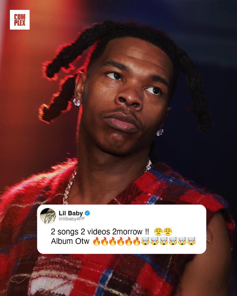 Lil Baby is dropping two new tracks and music videos tomorrow 👀