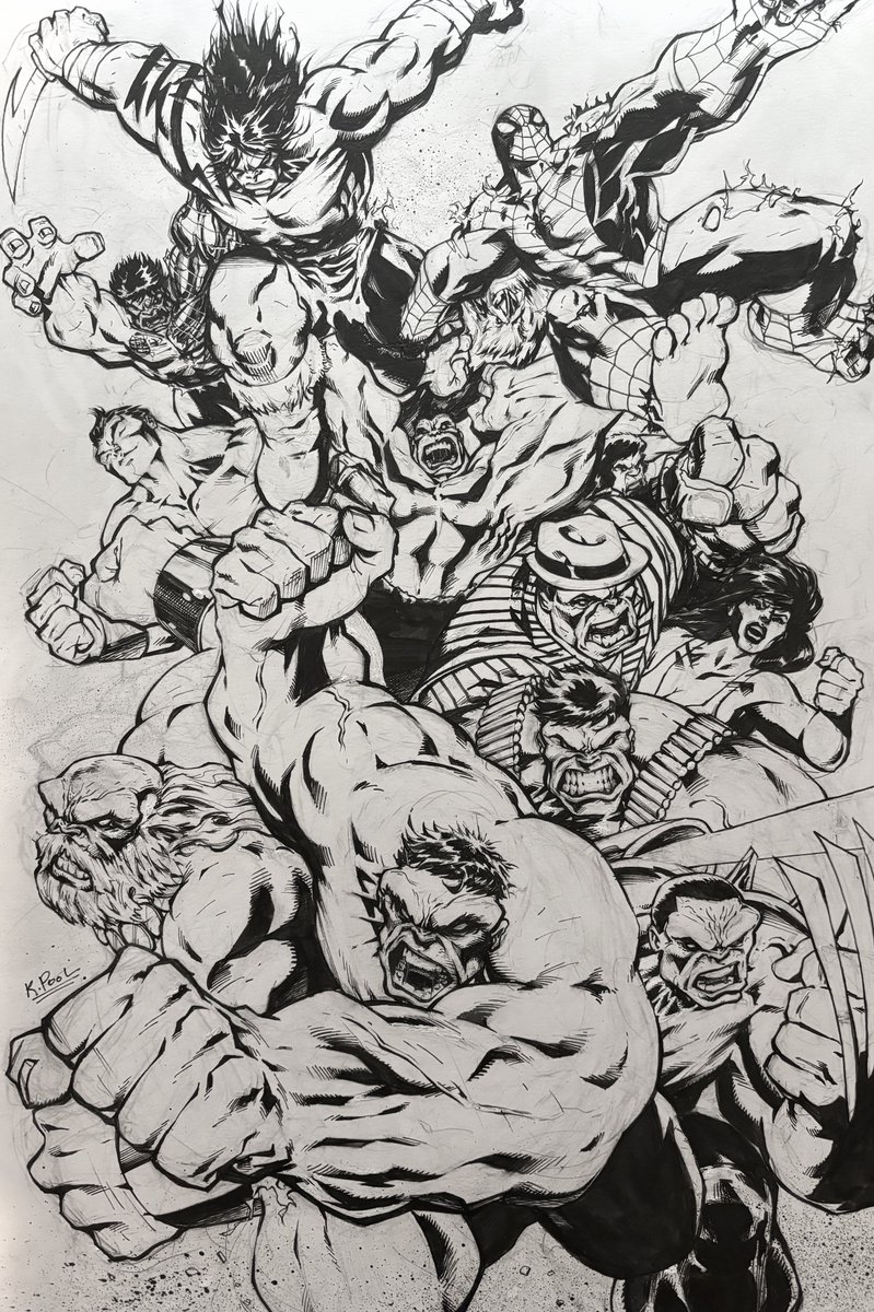 Hulk commission. An homage to the secret wars cover by Mike Zeck!
