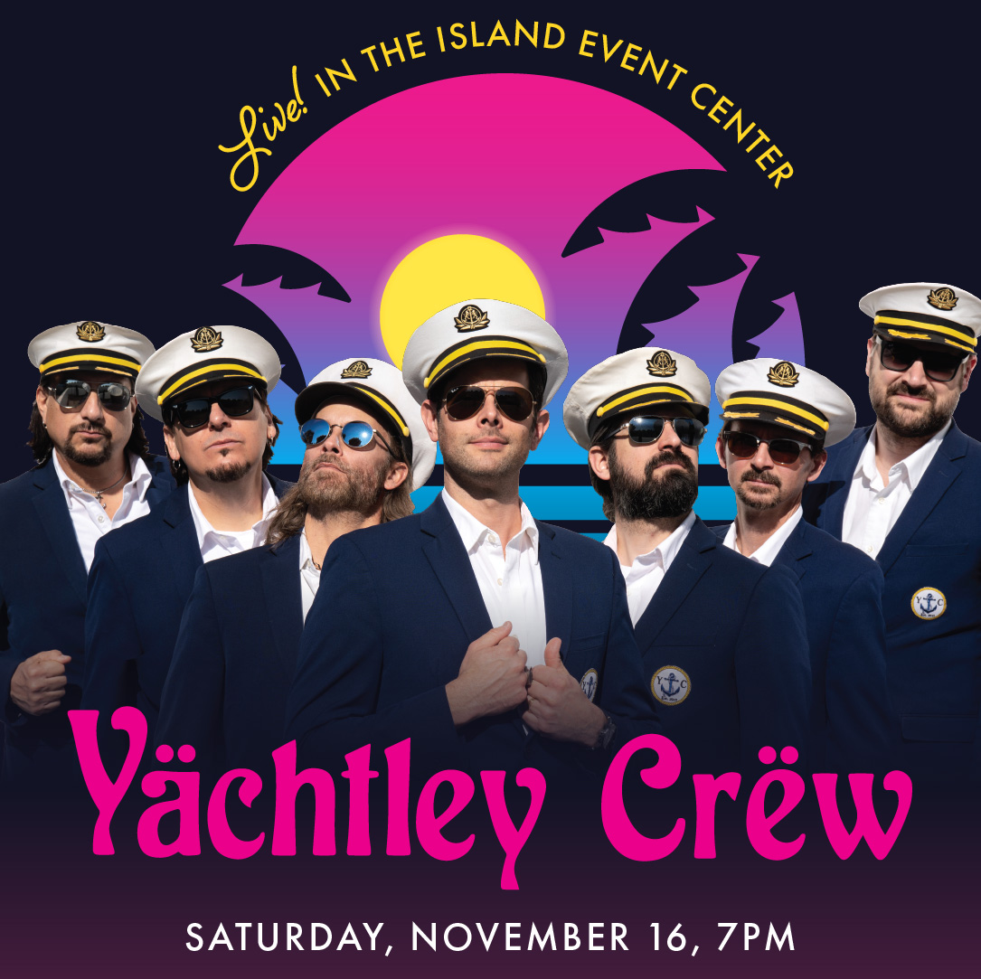 Treasure Island (@ticasino) on Twitter photo Get ready for a night filled with smooth tunes and good vibes when <a href="/YachtleyCrew/">Yachtley Crew</a> anchors at The Island! Dance to favorite hits from Styx, Bee Gees, Boz Scaggs, Jimmy Buffett and more! Get your tickets today at TIcasino.com! ⚓🎶 Get ready for a night filled with smooth tunes and good vibes when <a href="/YachtleyCrew/">Yachtley Crew</a> anchors at The Island! Dance to favorite hits from Styx, Bee Gees, Boz Scaggs, Jimmy Buffett and more! Get your tickets today at TIcasino.com! ⚓🎶