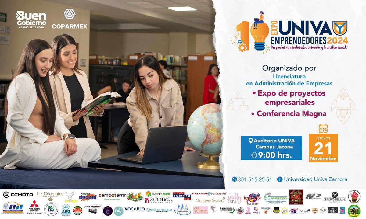 MeganoticiasZAM's tweet image. 💡 UNIVA nos invita a la “1era Expo Emprendedores 2024”

#CiudadDeZamora #VieneLoMejor