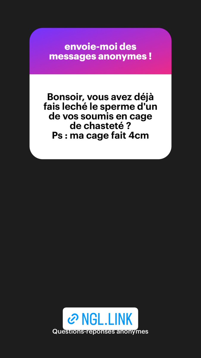 Il faut savoir que j’ai jamais eu de soumis en cage car mon temps est précieux et qu’ils doivent m’être utile et pas l’inverse. En revanche j’aime bien forcer mes fidèles serviteurs à lécher leur propre sperme après avoir eu l’autorisation de jouir.
