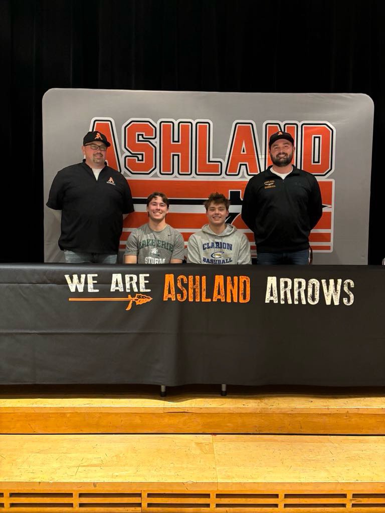 Ashland High School Baseball (@arrow_baseball) on Twitter photo Congratulations to <a href="/TheTeeHolt/">Tyler Holt</a> and <a href="/AlexGrissinger/">Alex Grissinger</a> for signing their national letter of intent to play collegiate baseball! Tyler is going to Clarion University and Alex is going to Lake Erie College. We are so proud of you!! #GoArrows Congratulations to <a href="/TheTeeHolt/">Tyler Holt</a> and <a href="/AlexGrissinger/">Alex Grissinger</a> for signing their national letter of intent to play collegiate baseball! Tyler is going to Clarion University and Alex is going to Lake Erie College. We are so proud of you!! #GoArrows