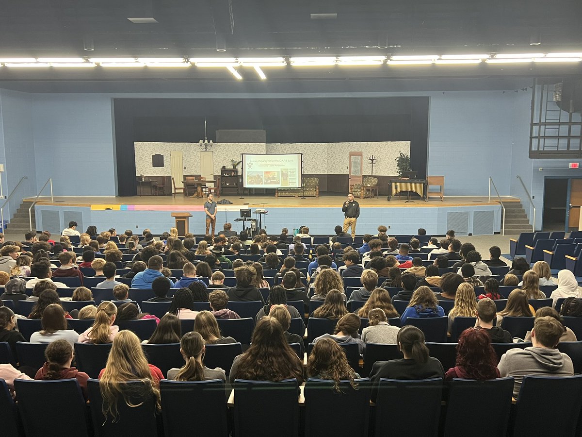 We were able to welcome Class of 2014 Alumni Joe Wood of the Lucas County Heath Department and Lieutenant Stephen Rogers of DART to speak to our freshman class today.