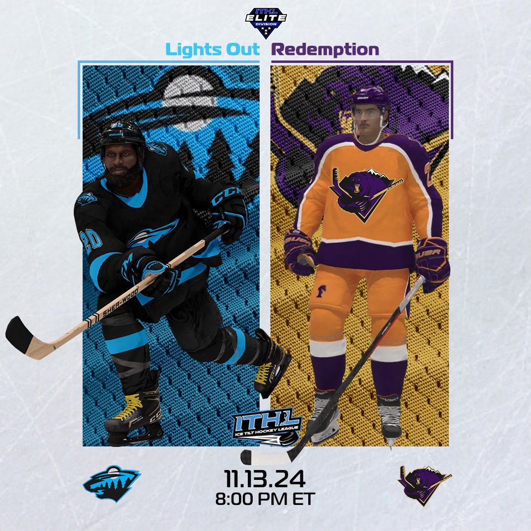 Hockey Night! 🚨 

A heavyweight matchup between two Elite Division Champions!

📺 twitch.tv/icetilthl
⏰ 8:00 ET 
🎙️ <a href="/ttvfrymanjr/">Fryzy</a>