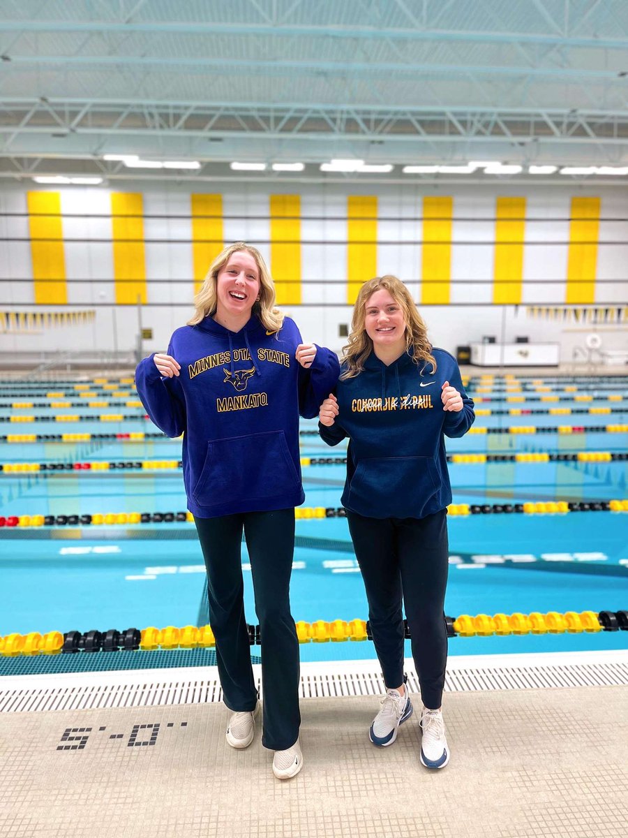 SEPSwimDive's tweet photo. Congratulations to Kaylen Torrence and Jordan Fertig on signing today!

Kaylen will be swimming at Minnesota State, Mankato and Jordan will be swimming at Concordia University, St. Paul. 

Congrats ladies! https://t.co/G6MzqeOOhY