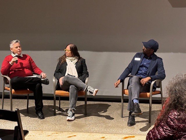 wendtcenter's tweet photo. Thank you to Arena Stage’s Community Engagement Team for inviting Wendt Center staff Ivonne Miranda and Stephanie Handel to provide a panel discussion on Grief and Trauma after last night’s performance of John Leguizamo’s The Other Americans. #grief #trauma #racism #family https://t.co/KHhasytlLB