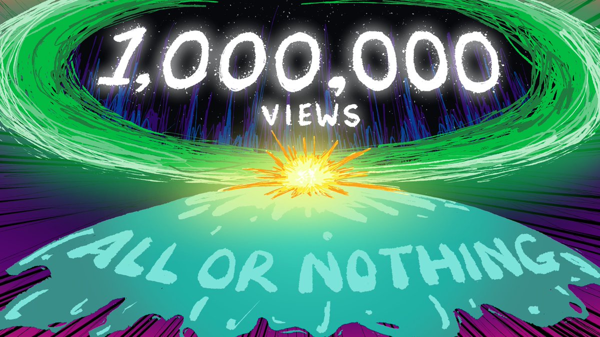 Thank you once again for 1 MILLION VIEWS on ALL OR NOTHING!

Celebratory art by @RedWolfe7!