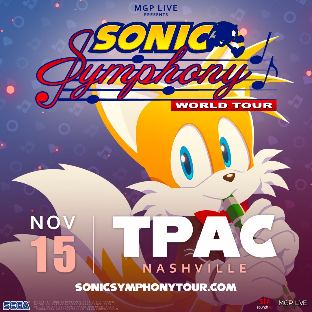 We’re nearly there, Nashville! 🎶 💙

sonicsymphonytour.com