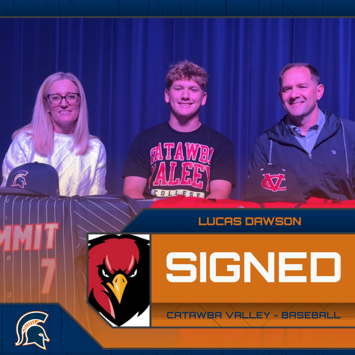 National Signing Day - Congrats to Lucas Dawson on signing with Catawba Valley to continue his baseball career. #spartyparty