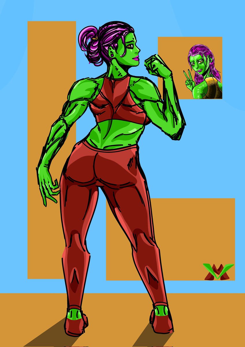 SOUS1N_'s tweet photo. (OC)
Midori-chan Flexing Her Gains 💪
#OC #ocart #illust #rkgk #doodle
#らくがき #イラスト #筋肉娘
#musclegirl #musclemommies https://t.co/qD5THvfvbc