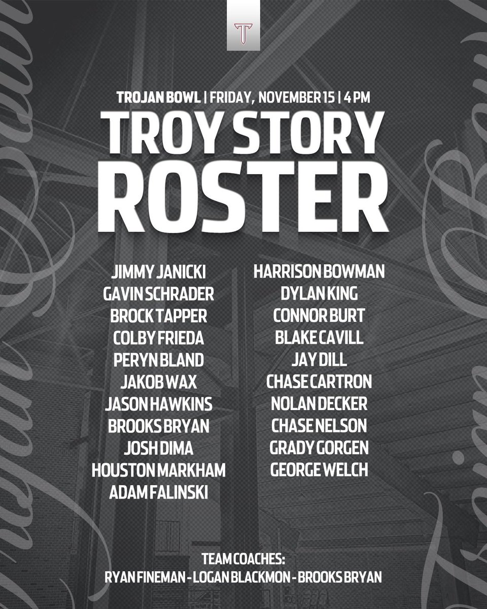 The rosters are set✅

#WTD | #OneTROY⚔️⚾️