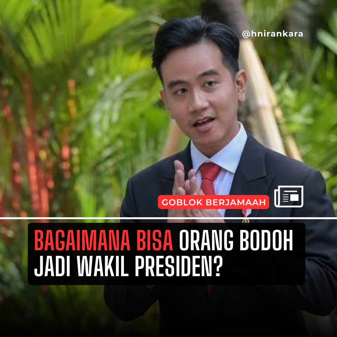BAGAIMANA BISA ORANG BODOH JADI WAKIL PRESIDEN?

Pendidikan di Indonesia sudah lama sekali hancur, parahnya, kehancuran itu diperparah dengan ide yang datangnya dari fufufafa. Bagaimana mungkin, siswa sekolah dasar diajarkan tentang AI dan Coding? Sedangkan untuk basic skill
