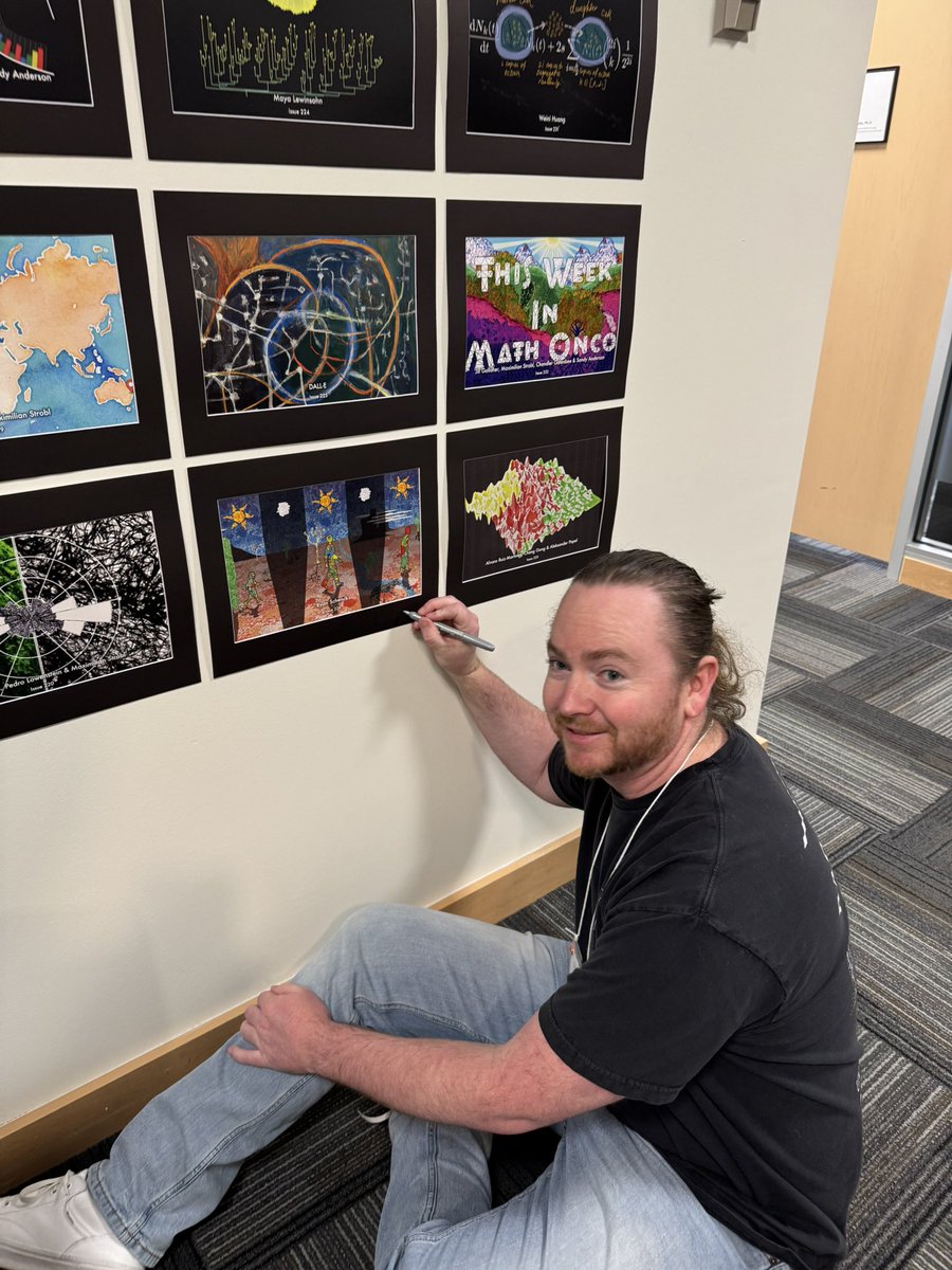 Sandy Anderson (@ara_anderson) on Twitter photo Thanks to <a href="/mathoncbro/">Jeffrey West</a> we have a wall of beautiful #mathonco newsletter art! All the contributors can now sign their creations whenever they visit <a href="/mathonco/">IMO</a> - here is newsletter artist curator & originator <a href="/StroblMAR/">Maximilian Strobl</a> as well as <a href="/research_junkie/">Ryan O Schenck</a> signing! Thanks to <a href="/mathoncbro/">Jeffrey West</a> we have a wall of beautiful #mathonco newsletter art! All the contributors can now sign their creations whenever they visit <a href="/mathonco/">IMO</a> - here is newsletter artist curator & originator <a href="/StroblMAR/">Maximilian Strobl</a> as well as <a href="/research_junkie/">Ryan O Schenck</a> signing!