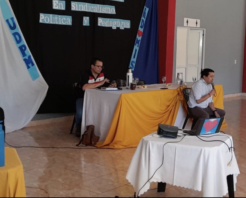 Fany_M_Ruloff's tweet photo. Hoy #Eldorado #Iguazú Actualización Académica en Sindicalismo, Política y Pedagogía de UDPM. Participaron CD de UDPM, Delegados Departamentales, Escolares y Congresales a CTERA. https://t.co/GxNSKhae6j