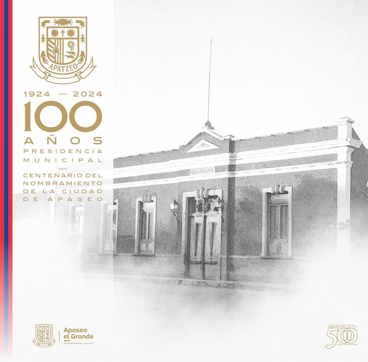Desde su apertura, la Casa Municipal, mejor conocida como el edificio de presidencia, ha sido la casa del diálogo, los acuerdos y la ciudadanía. 

Este 26 de Noviembre cumple 100 Años de ser parte de la historia de todas y todos los apaseenses.

Apaseo #SiempreGrande