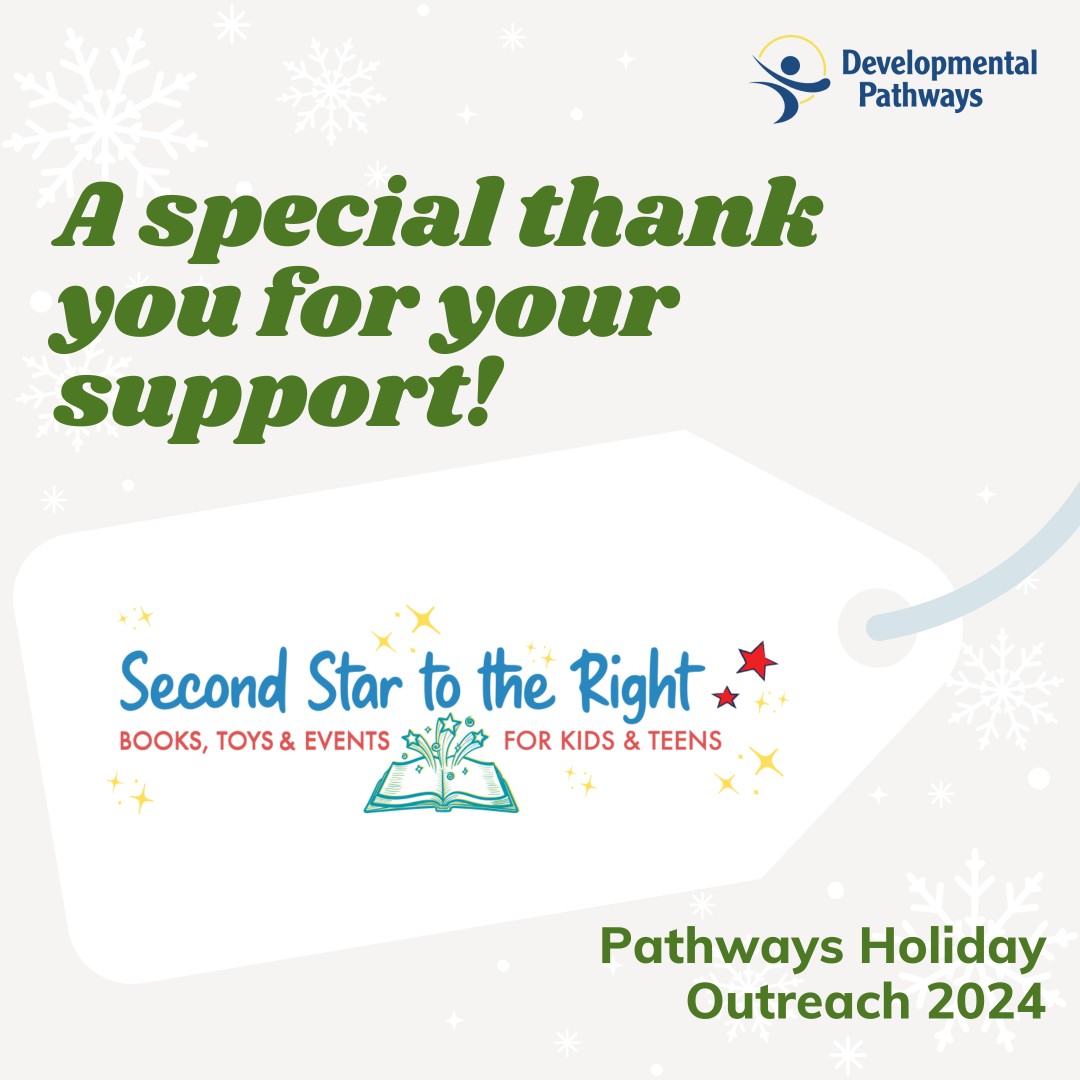 Developmental Pathways (@dev_pathways) on Twitter photo We extend our heartfelt gratitude to our 2024 Pathways Holiday Outreach (PHO) corporate sponsors for their incredible generosity! Thank you to MedStuff, Home Care RN, Inc, <a href="/jkroofing/">J&K Roofing</a>, and <a href="/SecondStarBooks/">Second Star to the Right Books</a> for your invaluable support. We extend our heartfelt gratitude to our 2024 Pathways Holiday Outreach (PHO) corporate sponsors for their incredible generosity! Thank you to MedStuff, Home Care RN, Inc, <a href="/jkroofing/">J&K Roofing</a>, and <a href="/SecondStarBooks/">Second Star to the Right Books</a> for your invaluable support.