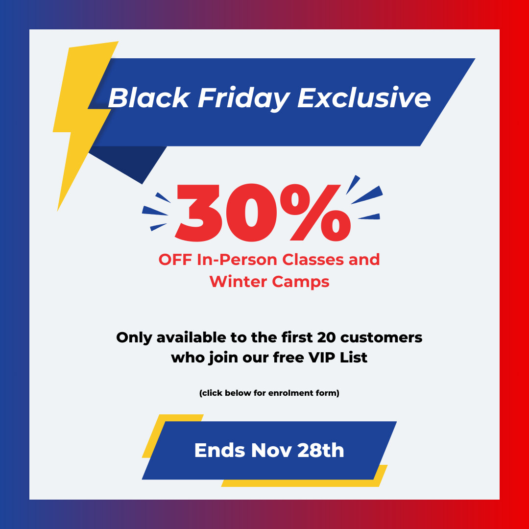 🏷️ 🚨 Our basic Black Friday sale is 15%. Join our exclusive VIP customer list to access 30% off the first month of In-Person Programming!

Don’t wait as this is only available for the first 20 customers who register. Click the link below for the form

form.jotform.com/MakerKids/make…