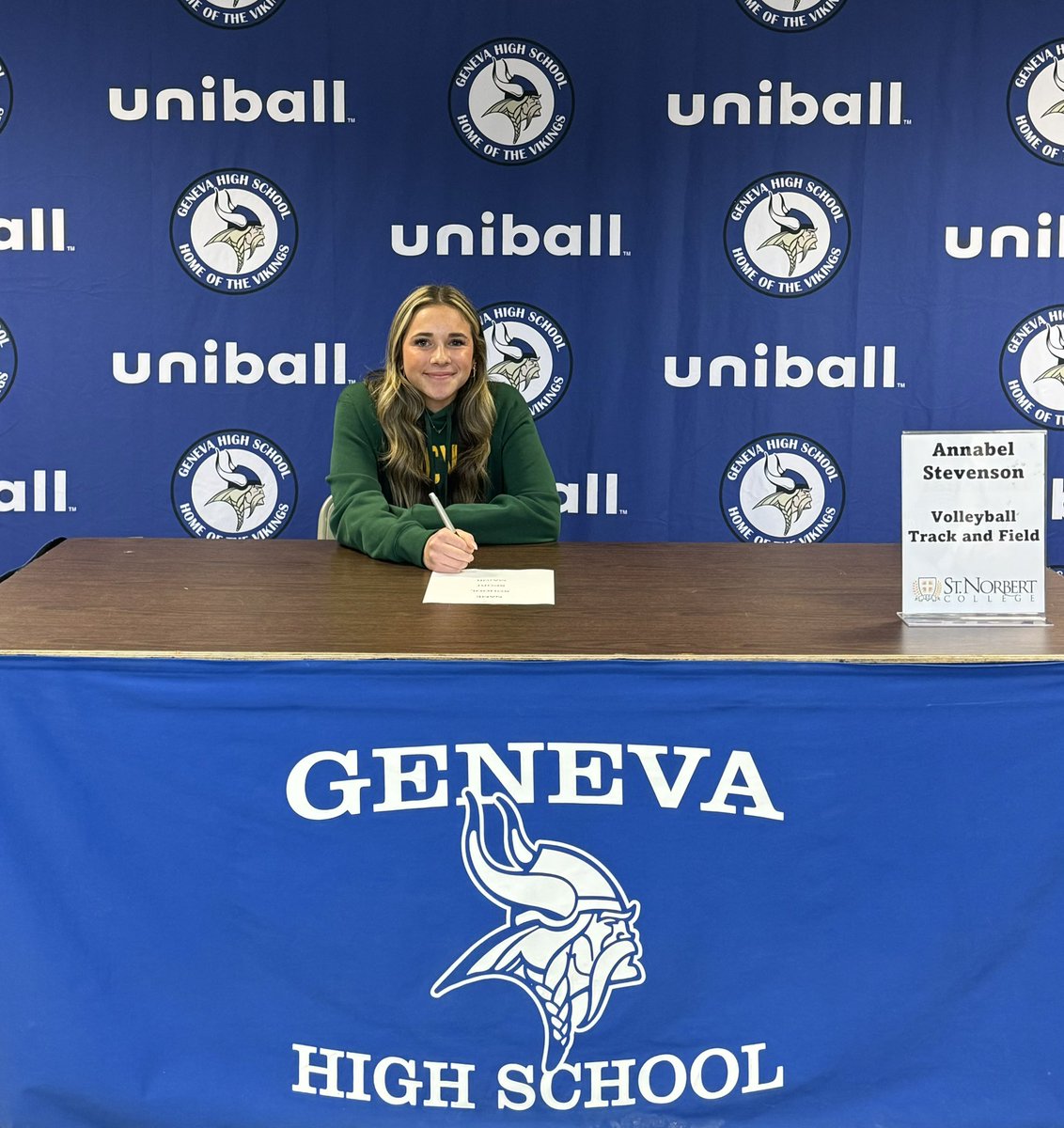 Geneva HS Athletics (@ghs_ilathletics) on Twitter photo Congratulations to Annabel Stevenson, who will be participating on the volleyball and track/field team at St. Norbert College!
<a href="/Sncvb/">St. Norbert College Volleyball</a> <a href="/SNCCCTF/">St. Norbert CCTF</a>
<a href="/GHSVikingsVB/">Geneva Girls Volleyball</a> <a href="/ghs_girls_track/">GHS Girls' Track</a> Congratulations to Annabel Stevenson, who will be participating on the volleyball and track/field team at St. Norbert College!
<a href="/Sncvb/">St. Norbert College Volleyball</a> <a href="/SNCCCTF/">St. Norbert CCTF</a>
<a href="/GHSVikingsVB/">Geneva Girls Volleyball</a> <a href="/ghs_girls_track/">GHS Girls' Track</a>