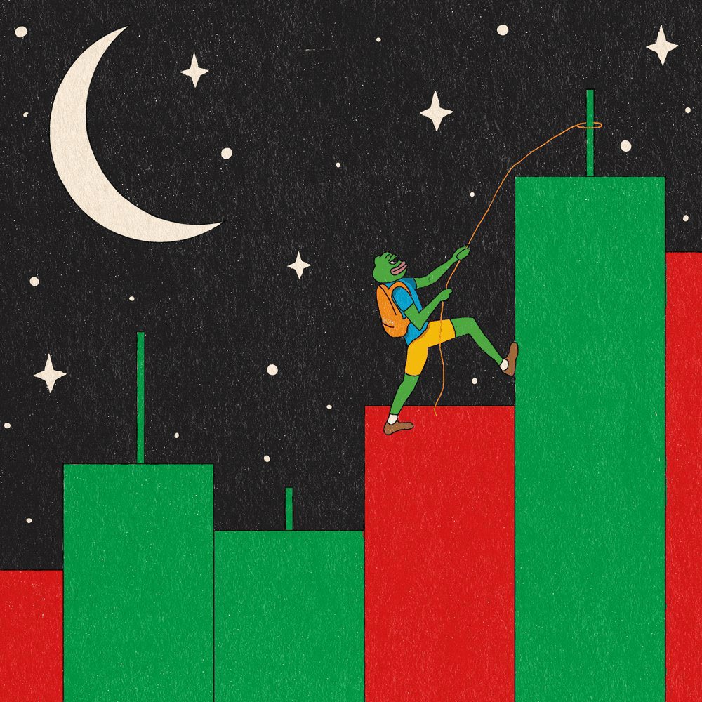 #PEPE #MEME 

Jumping up step by step, great 🐸