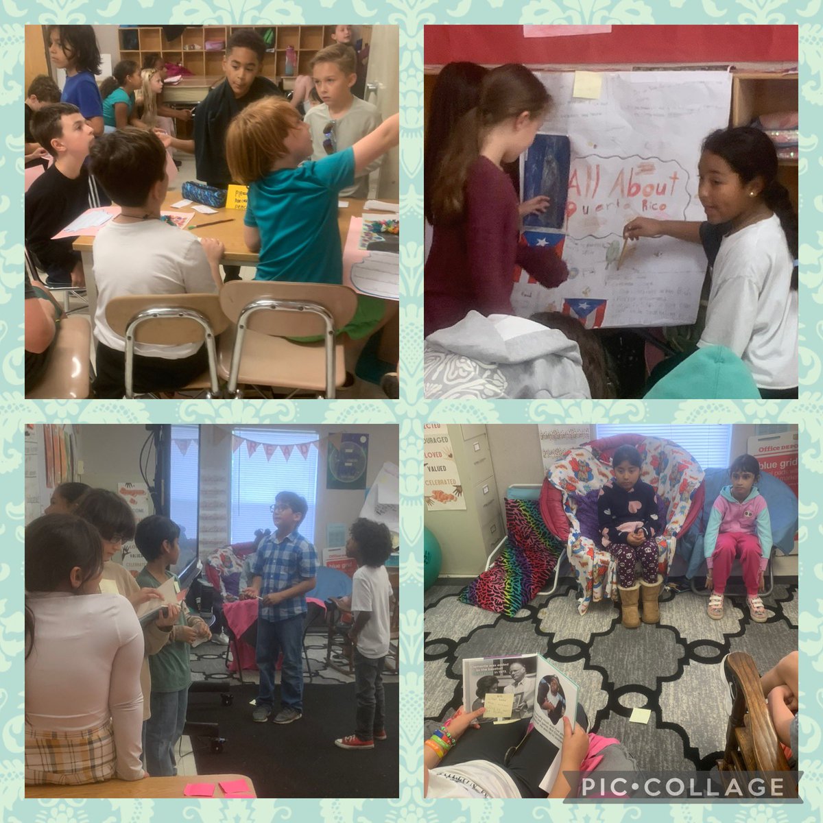 DillardMagnetES's tweet photo. 3rd graders learned about Hispanic figures who overcame challenges &amp; inspired change, highlighting the importance of understanding different perspectives to help society SOAR! @rsykez @MollyMo518 
✅ Station Rotations  
✅ Metacognitive Strategies 
✅ Collaborate &amp; Communicate https://t.co/nN2udWW4mv