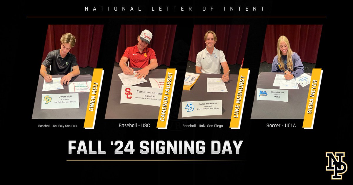 Congrats to Owen, Cameron, Luke, and Siena! Their years of hard work, dedication, and the support of their families and coaches have brought them to this moment. #PantherPride #NLI