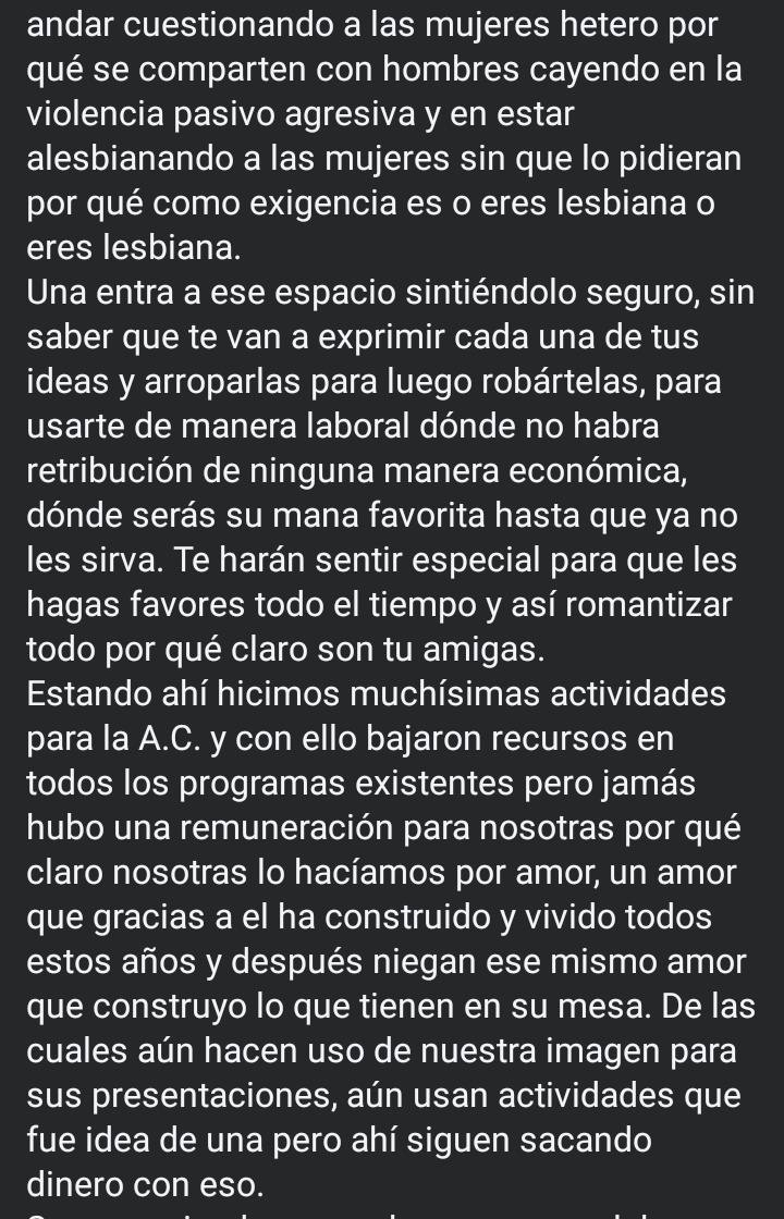 nutzelucerom's tweet photo. @aguasconeltaler  Me da gusto que se acabará el silencio y que se sepan que las del taller son violentas y que han ejercido todos estos años las mismas violencias una y otra vez. https://t.co/l107akUVpv