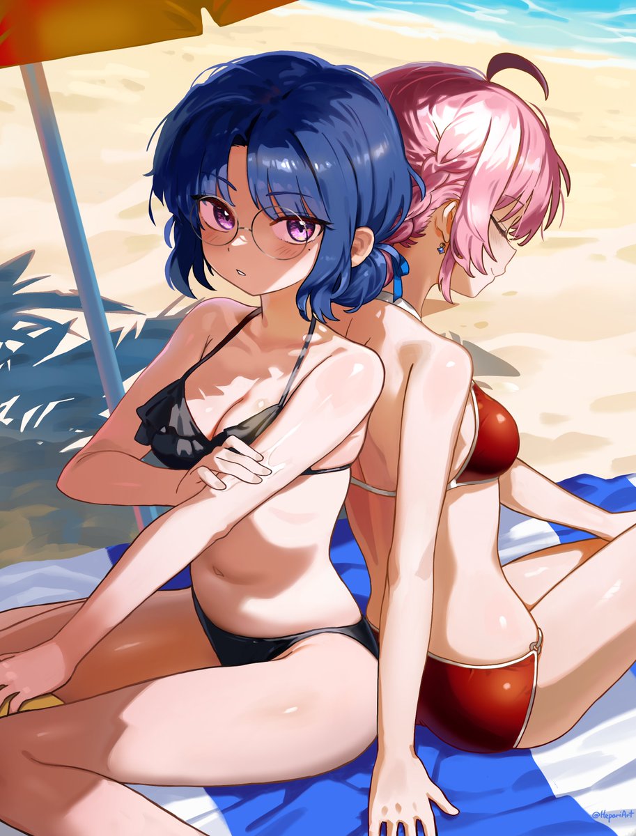 「Bridgette and Luiseat the beach! 」|#️⃣HEPARIのイラスト