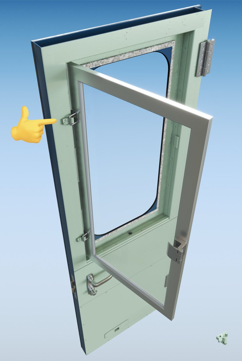 乗務員室扉となる運転室側開戸を作成しました。パーツ類は過去の扉の
