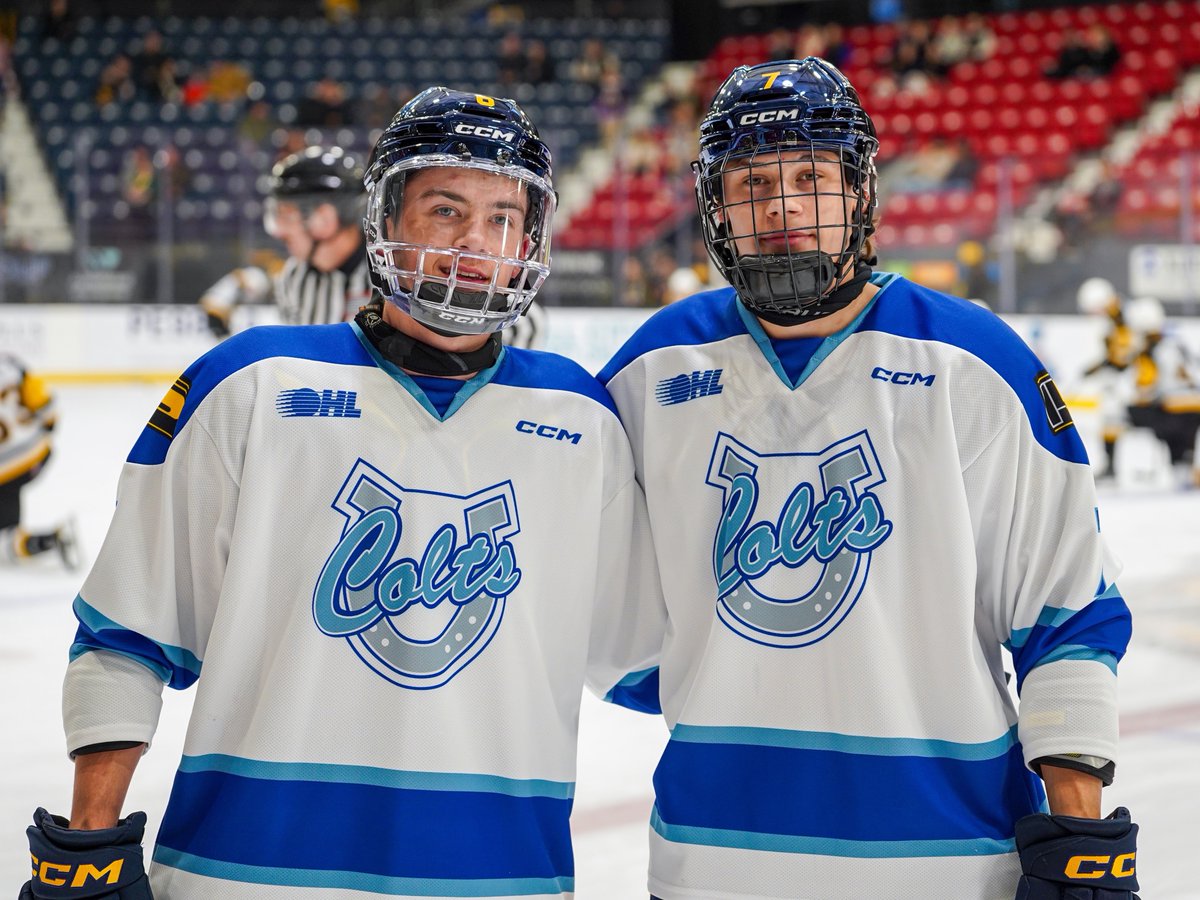 Welcome to the league, fellas 🤠

Teague Vader &amp; Noah Barton will be making their <a href="/OHLHockey/">Ontario Hockey League</a> debut tonight in Brantford!

#GiddyUp