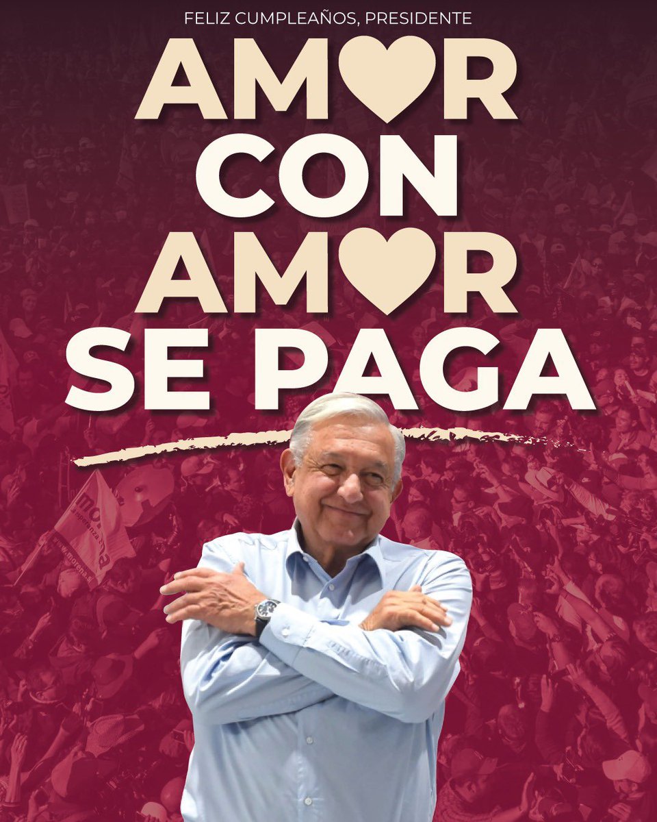 MUCHAS FELICIDADES BENDICIONES💯💯👍🏻👍🏻🙏🏻🙏🏻🎂🎂🎂🎂🎂 <a href="/lopezobrador_/">Andrés Manuel</a>