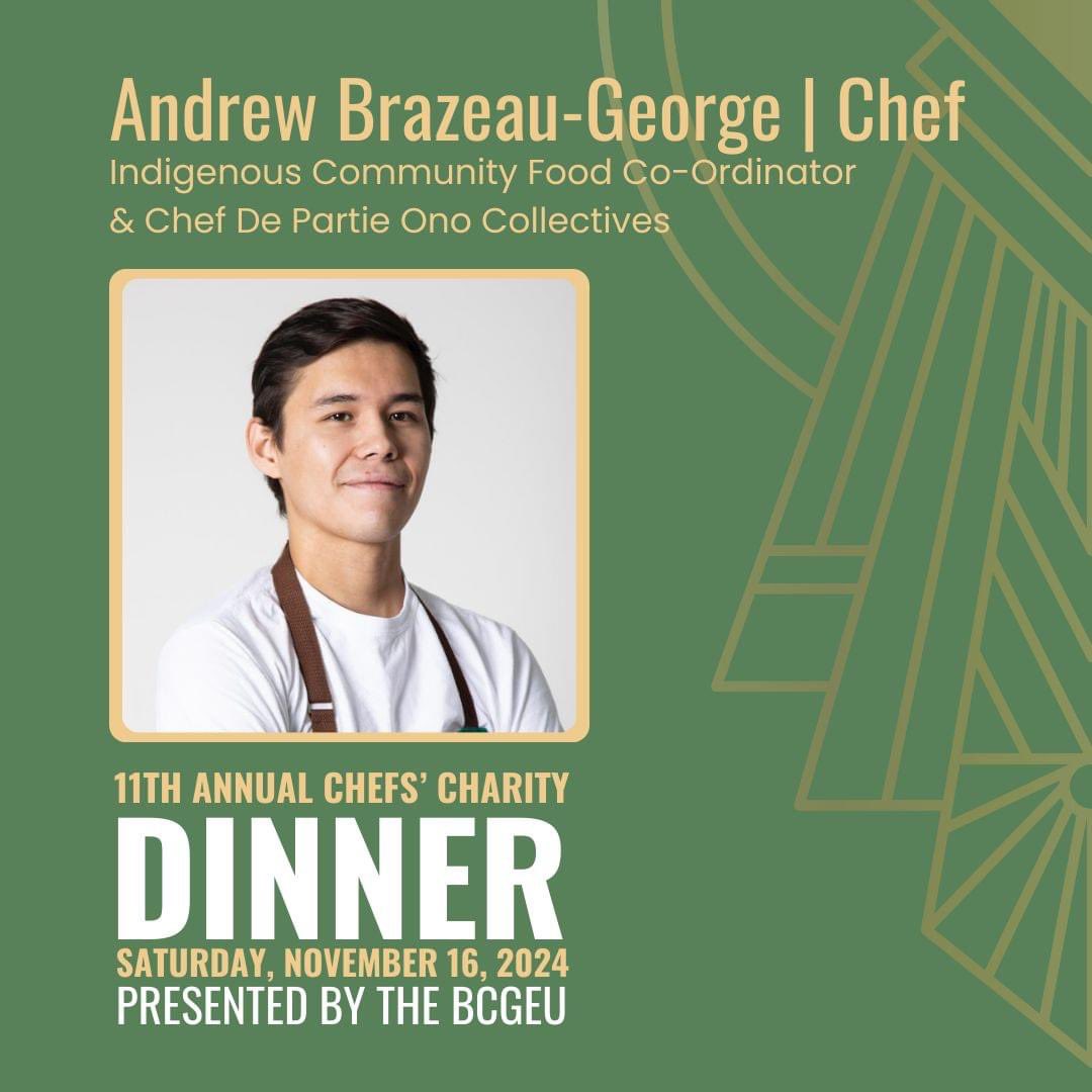 DansLegacyBC's tweet photo. We’re excited to welcome Chef Andrew Brazeau-George as one of the chefs at our tasting station for this year’s gala! 

In the summer of 2022, Andrew received his Red Seal Chef certificate, and we can’t wait for you to sample what he’s cooking up! https://t.co/aZZgpHmmuP