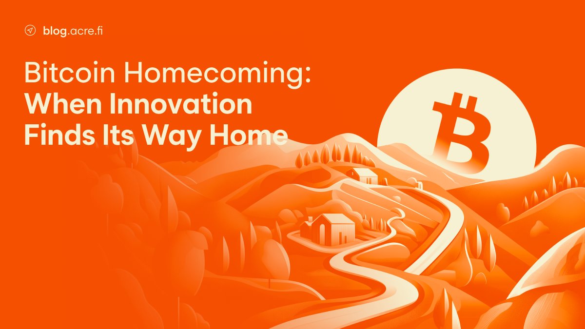 AcreBTC's tweet photo. 🚀 The Inevitable Return: Innovation finds its way home.

TLDR: They weren't building alternatives to Bitcoin.
They were building for Bitcoin. Welcome to BitcoinFi – where chaos crystallizes into the inevitable. 🧵 https://t.co/HC1vHr1Igz