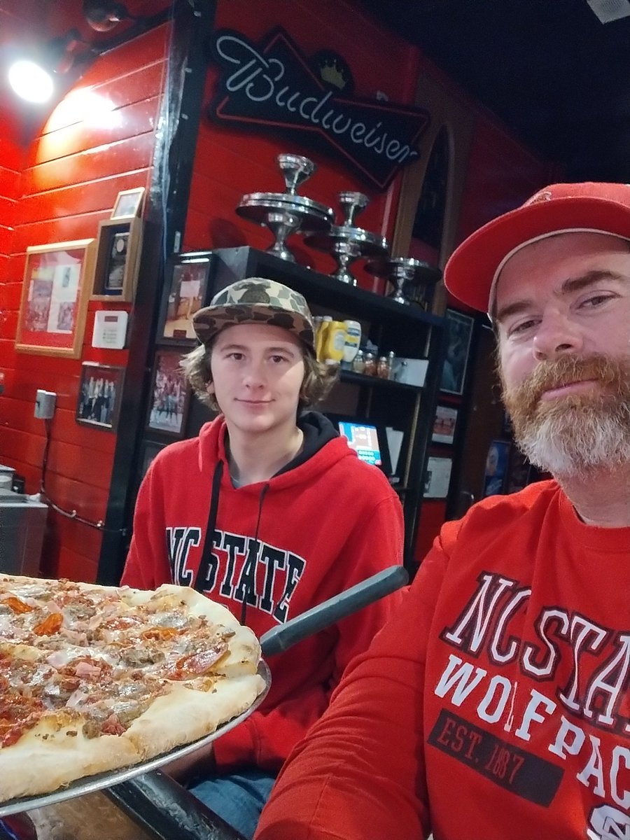 Big thank you to <a href="/AmedeosRaleigh/">Amedeo's Italian Restaurant</a> for the tickets to tonight's <a href="/PackMensBball/">NC State Men's Basketball</a> game! Was able to grab a pizza pre game as well!