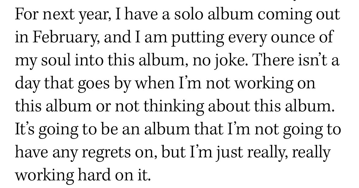 LMKFEED's tweet photo. #mark about his solo album 

“i am putting every ounce of my soul into this album, no joke. there isn’t a day that goes by when i’m not working on this album or not thinking about this album.” https://t.co/OtpJmOtjyD