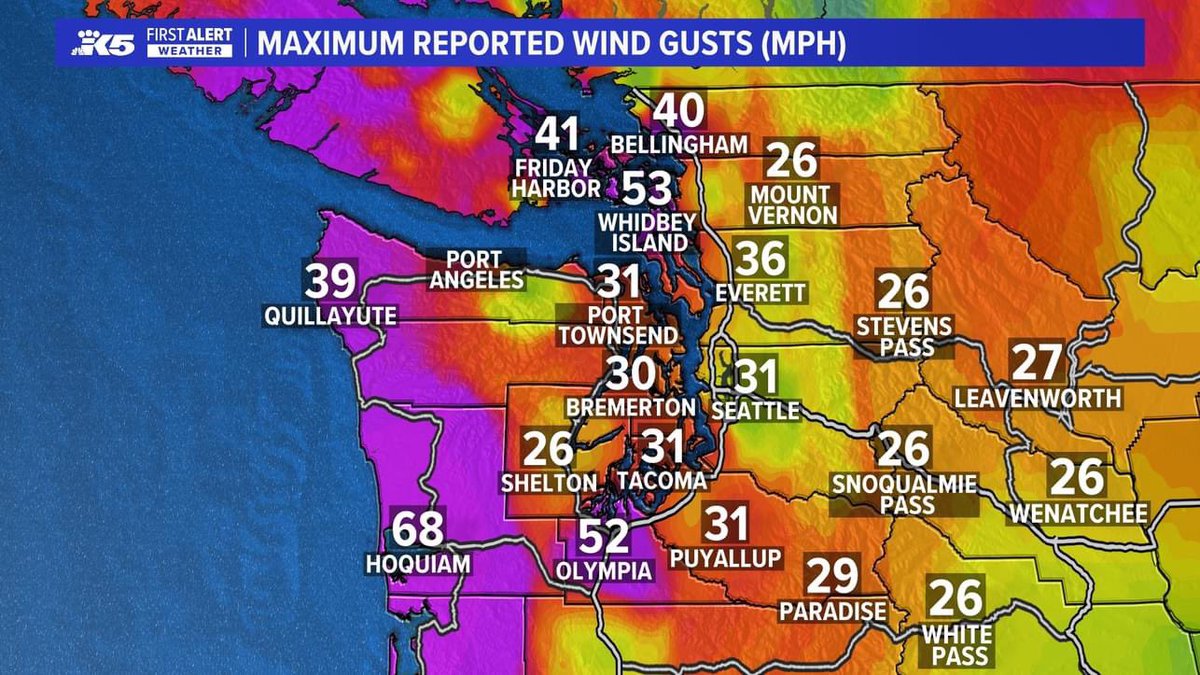 AClaibonWx's tweet photo. Quite the active Wednesday w/heavy rain &amp; strong winds (mainly last night). While the passes haven’t had to deal w/much snow, Mt Baker will get another foot plus. Lower snow levels this weekend includes Stevens/Snoqualmie Pass on accumulating snow chances #k5fall #k5weather #wawx https://t.co/oI7nbANYpe