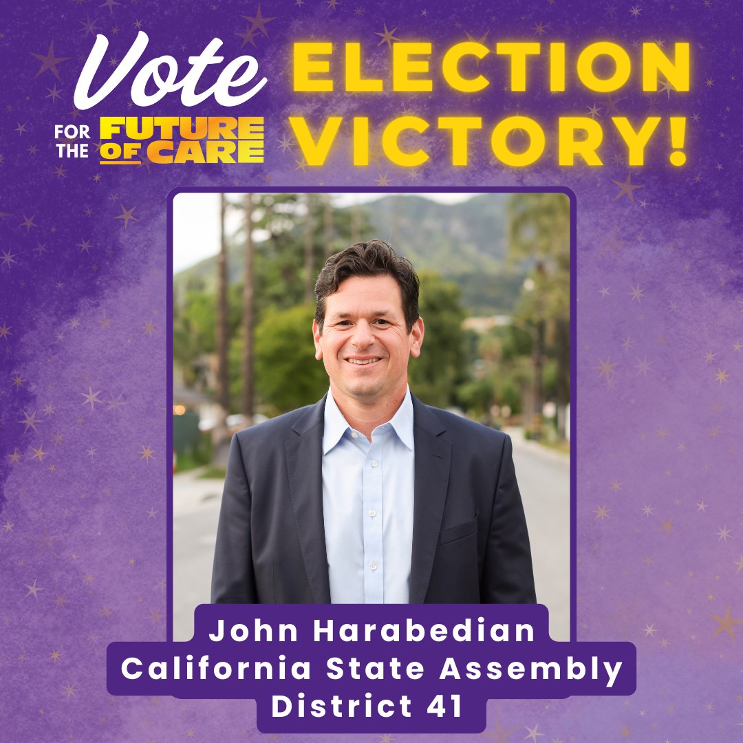 SEIU Local 2015 (@seiu2015) on Twitter photo š Congratulations to our endorsed candidates <a href="/SadeElhawary/">Sade Elhawary</a>, <a href="/jessicacaloza/">Jessica Caloza</a>, <a href="/MarkJGonzalezLA/">Mark J Gonzalez</a>, and <a href="/johnharabedian/">John Harabedian</a> on winning their State Assembly races! š Their victory means champions for livable wages, stronger protections, and respect for careworkers in our communities! š š Congratulations to our endorsed candidates <a href="/SadeElhawary/">Sade Elhawary</a>, <a href="/jessicacaloza/">Jessica Caloza</a>, <a href="/MarkJGonzalezLA/">Mark J Gonzalez</a>, and <a href="/johnharabedian/">John Harabedian</a> on winning their State Assembly races! š Their victory means champions for livable wages, stronger protections, and respect for careworkers in our communities! š