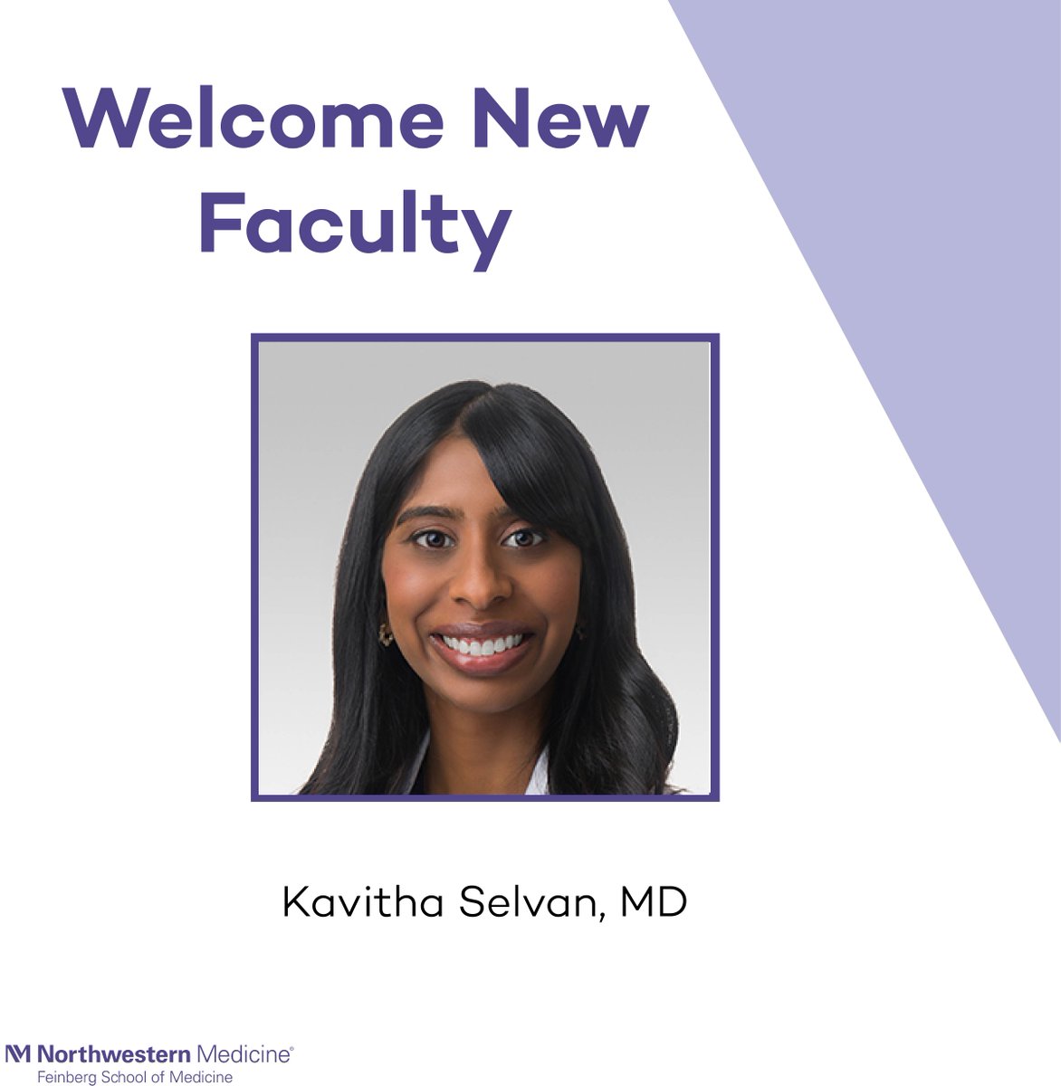 Please help us welcome Kavitha Selvan, MD as she joins our Pulmonary &amp; Critical Care team as an Assistant Professor of Medicine!  <a href="/NM_Lung/">NM Pulmonary and Thoracic Surgery</a>
 
#welcome #northwesternmedicine #internalmedicine #nmim