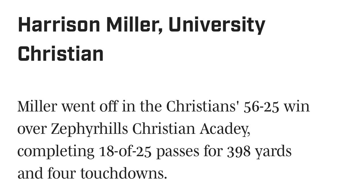 EASY pick here! Vote 🗳️!

<a href="/Harrisonm2025/">Harrison Miller QB</a>