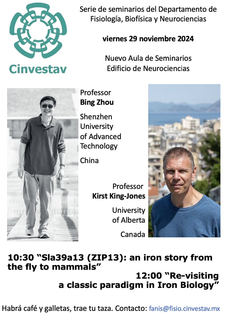 fanismissir's tweet photo. Very special🇲🇽🇨🇳🇨🇦seminar announcement between the 4th #MexFly and 8th @ZincSociety meetings:
If you are in the Mexico City area on November 29th consider visiting the @Cinvestav Zacatenco campus
Two discoveries in flies that changed the way we understand human iron metabolism! https://t.co/qwlbT42tJi
