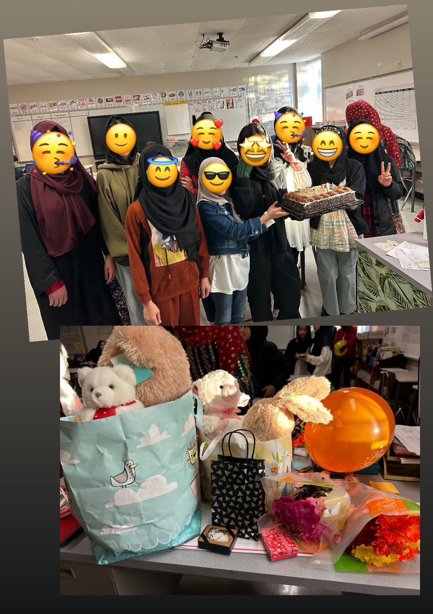 I have to brag…I think I have the most thoughtful students of all! These girls planned a great surprise to celebrate my birthday today! 🥳💕