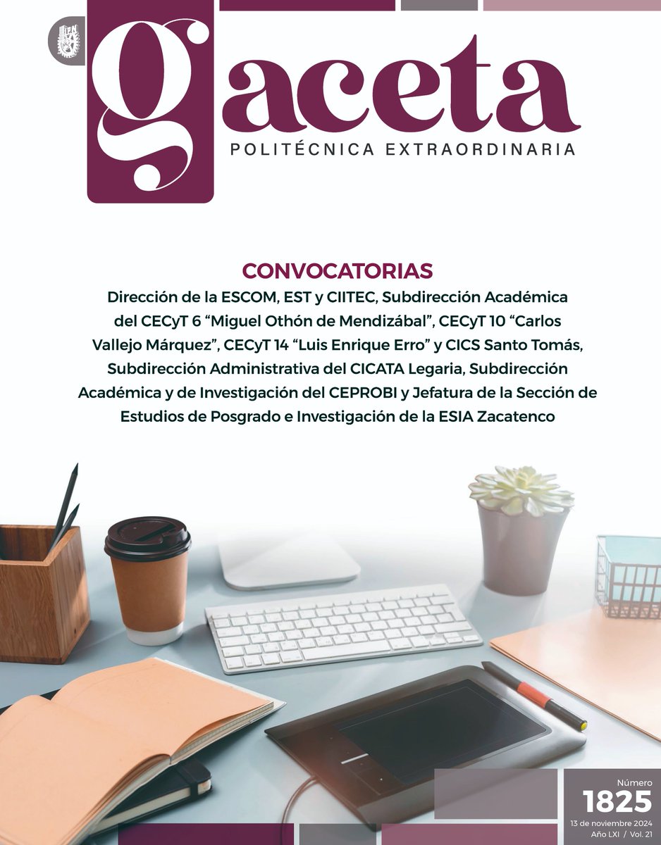 Tenemos el gusto de compartirles la Gaceta Politécnica extraordinaria del IPN en donde podrán encontrar la publicación de la convocatoria por la Subdirección Administrativa de este Centro de Investigación.
ipn.mx/assets/files/i…
#orgullosamentepolitécnicos