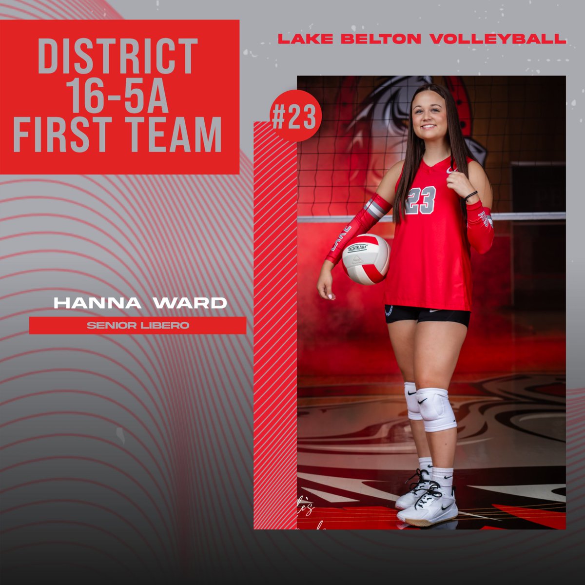 Congratulations to 2024 District 16-5A First Team Selections!  Senior Outside Hitter Gabby Jones, Junior Defensive Specialist Keileigh Krueger, and Senior Libero Hanna Ward. We are so proud of all of your hard work and dedication this season!!!❤️🩶