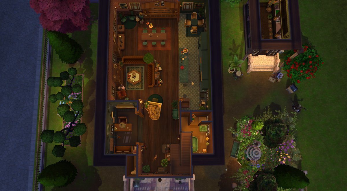 LinetteMJones's tweet photo. Sims4LifeAndDeath. Rénovation d'une des 3 maisons TheKateEsmerald. Cuisine salonTV salle à manger, 2 bureaux, WC, 3 chambres, 1 sdb, 1 serre, compétence cuisine, jardinage, menuiserie, composition florale, analyse reliques anciennes, peinture, musique, écriture, informatique. https://t.co/kBNSa2MbCL