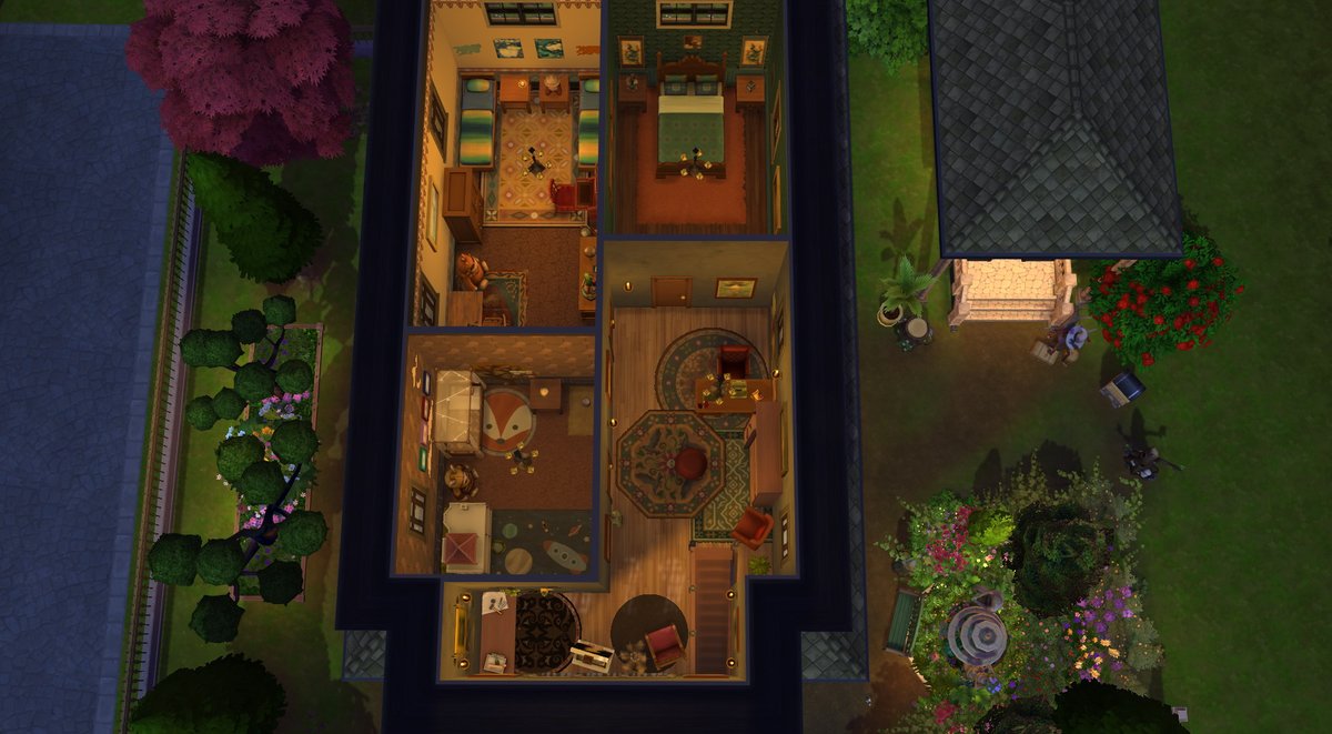 LinetteMJones's tweet photo. Sims4LifeAndDeath. Rénovation d'une des 3 maisons TheKateEsmerald. Cuisine salonTV salle à manger, 2 bureaux, WC, 3 chambres, 1 sdb, 1 serre, compétence cuisine, jardinage, menuiserie, composition florale, analyse reliques anciennes, peinture, musique, écriture, informatique. https://t.co/kBNSa2MbCL