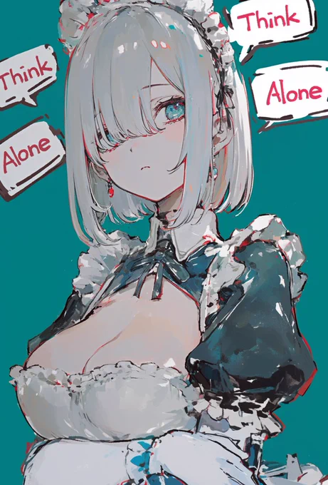 #晴天アポカリプスシンカロン(Think alone, 汎用人型アンドロイド)独考者とも呼ばれた,機械工学の到達点のひとつ.人間と比較しても遜色ない感情や知性を有し,絶頂期人類の良き隣人であった.世界が滅んでも,なお,彼らは側に. 