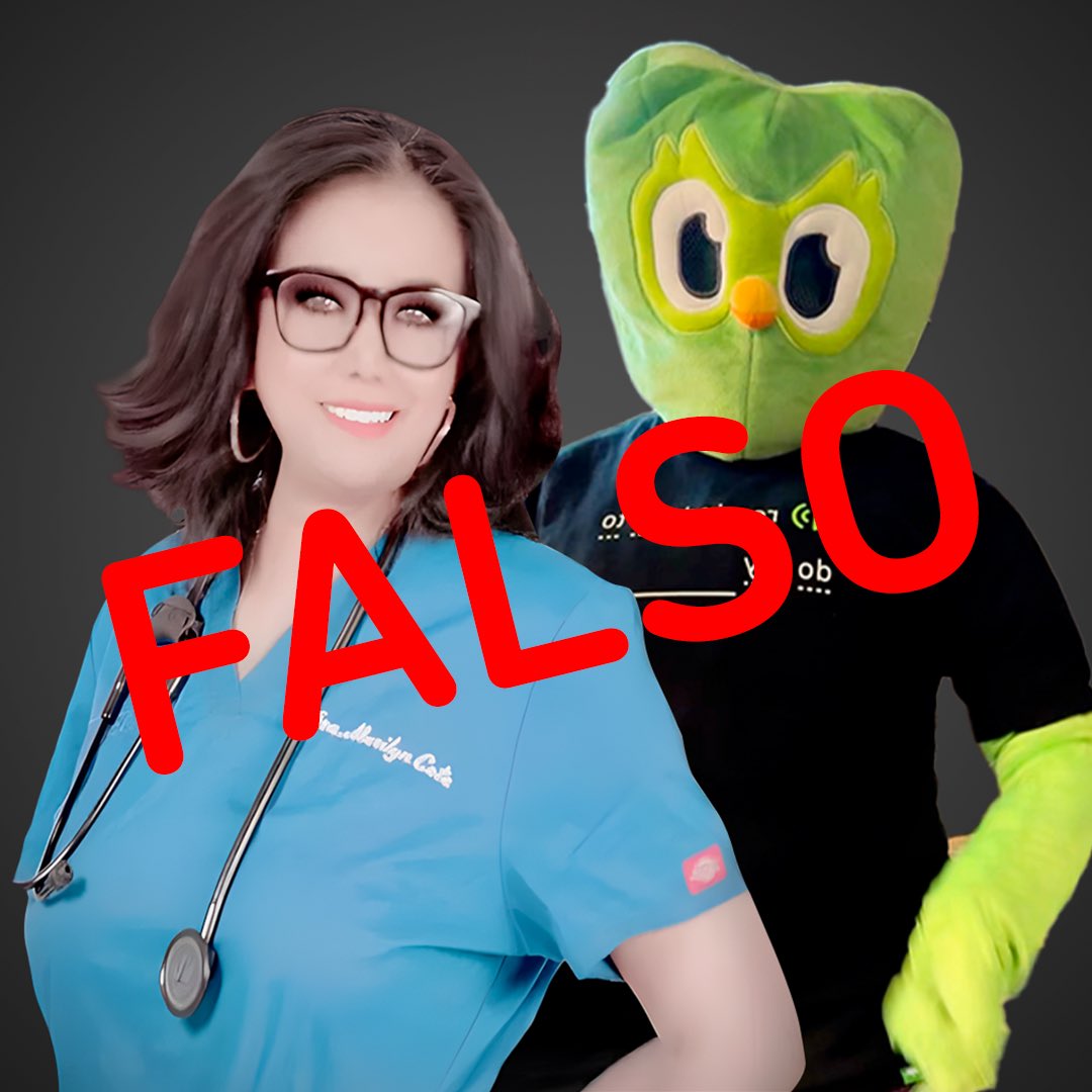 Los rumores que han circulado en redes sobre mí siendo el profesor de idiomas de Marilyn Cote son completamente falsos. Desde Duolingo, nos deslindamos totalmente de sus idiomas inventados y reafirmamos nuestro compromiso con la educación gratuita y efectiva para todo el mundo.