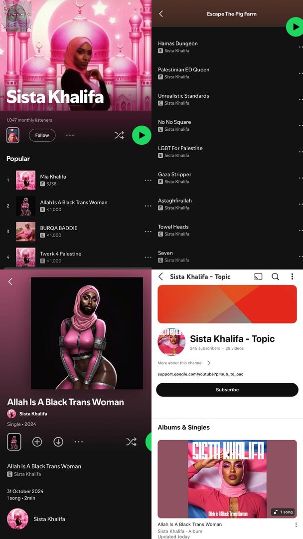 tanyarlfes's tweet image. 💚 cw/ penistaan agama 
gais siapapun bantu report bareng² yuk sumpah deh sender gak ngerti deh dia berhijab tapi tuh nistaain nama Allah 💔 bahkan dia buat lagu soal 🍉 dan fyi lagunya baru di rilis bulan kmrn